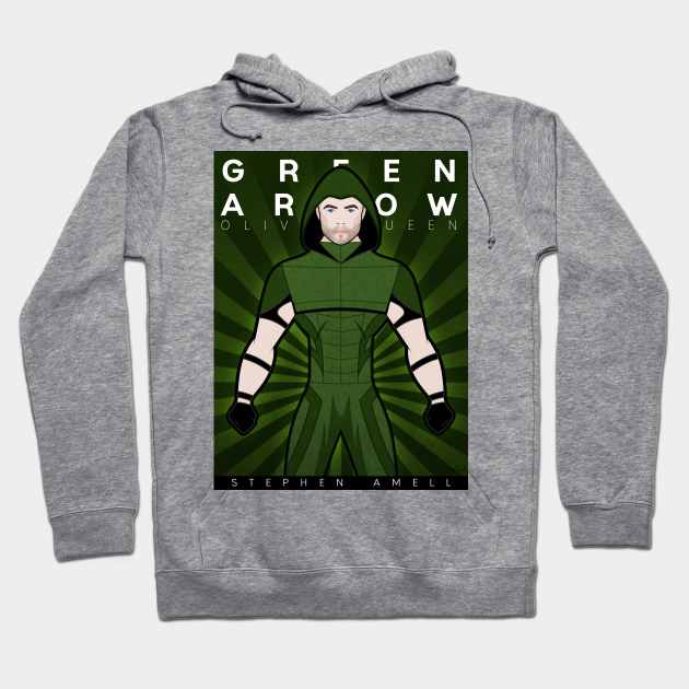 Heroes Unmasked: Green Arrow Tooniefied Poster Hoodie by Tooniefied